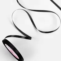 Лента атласная, 6 мм, 23&plusmn;1 м, чёрная №39