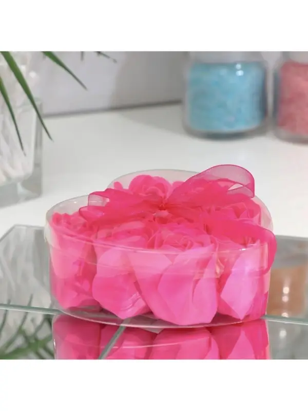 Мыльные розочки, фуксия, набор 9 шт., в коробке