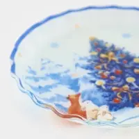 Блюдо сервировочное с бортиком "Новый Год в лесу" 19х2,1 см