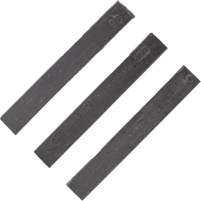 Набор графита прессованного SKETCH&ART 8B,10B,12B черный 3шт/наб 25-004