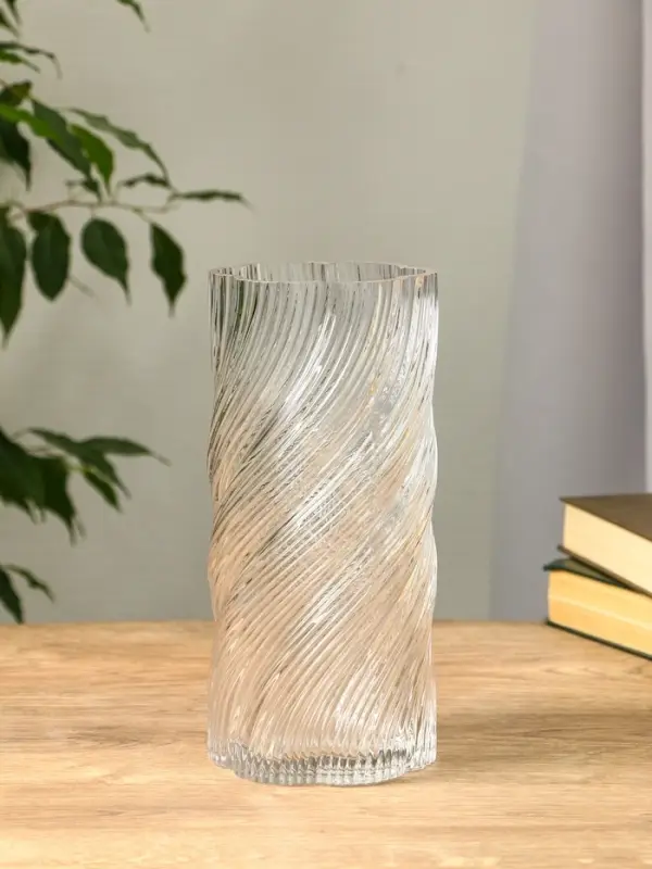 Ваза стекло настольная  Ваза стекло настольная "Бриджит" 24,5х11 см, прозрачный