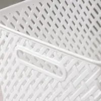 Корзина для хранения Альтернатива &laquo;Плетёнка&raquo;, пластик, 35&times;29&times;22.5 см, белая