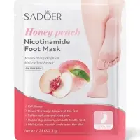 Отшелушивающая маска-носки для ног Sadoer, персик, 35 г