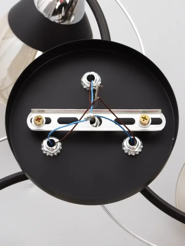 Люстра потолочная BayerLux &laquo;Ирида&raquo;, 3хЕ27, 40 Вт, черно-хромовый, 44&times;44&times;24 см