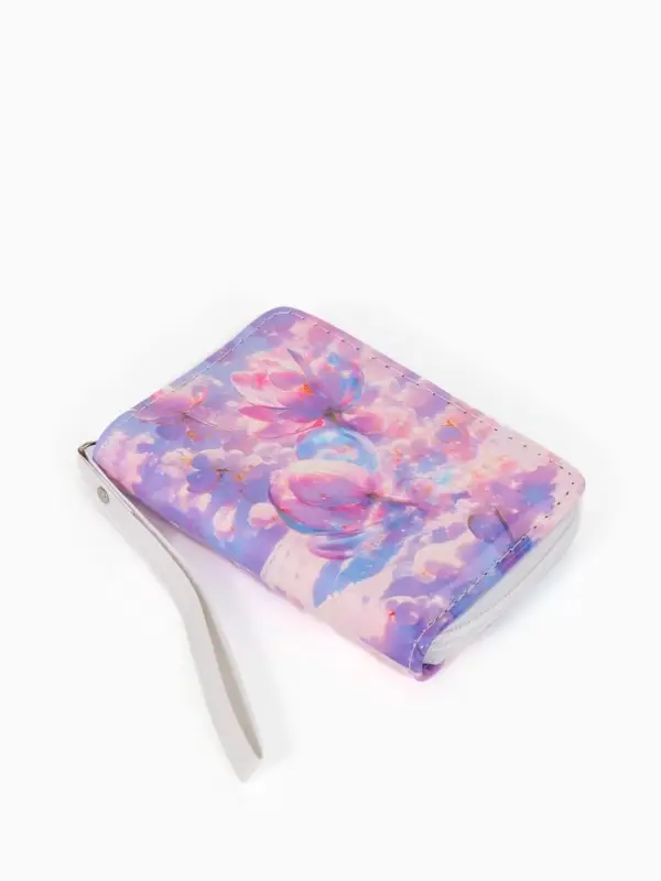 Кошелек жен 07-01-01 Июнь2535 цветы, 12*1,5*9 см, 2 отд+отд/молн, д/карт, сиреневый Кошелек жен 07-01-01 Июнь2535 цветы, 12*1,5*9 см, 2 отд+отд/молн, д/карт, сиреневый