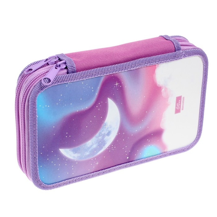 Пенал 2 секции, 125 х 205 х 40 мм, Calligrata 30П26/2 Пенал 2 секции, 125 х 205 х 40 мм, Calligrata 30П26/2 "Единорог", ламинированный картон