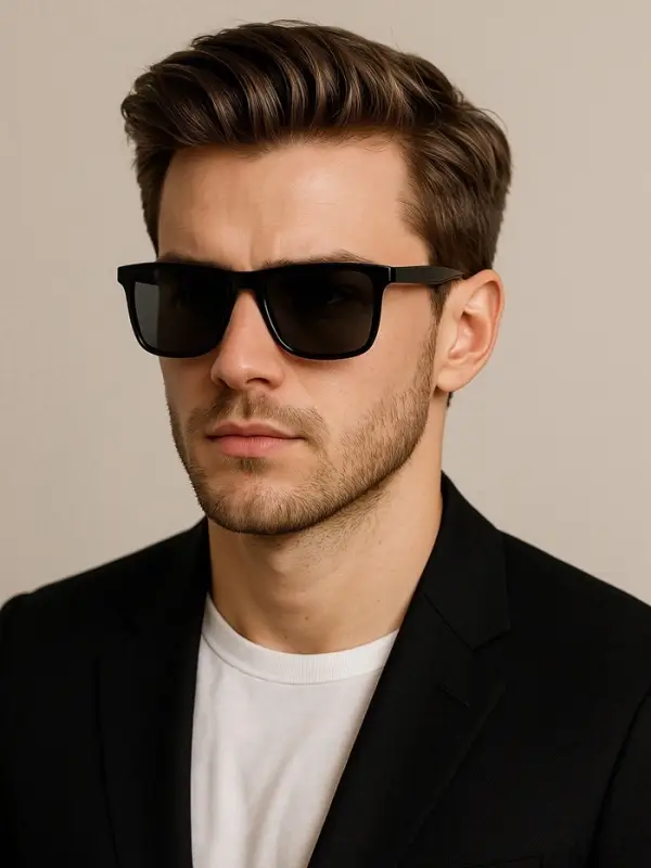 Очки солнцезащитные OneSun, UV 400, дужка 14.5 см, ширина 14 см, линза 5&times;6 см, чёрные