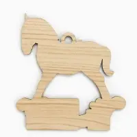 Ёлочная игрушка деревянная &laquo;Новогодний конь&raquo;, набор 10 шт.