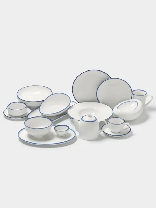 Салатник Magistro Blue Lagoon, 550 мл, 18.1&times;14.2 см, фарфор, белый