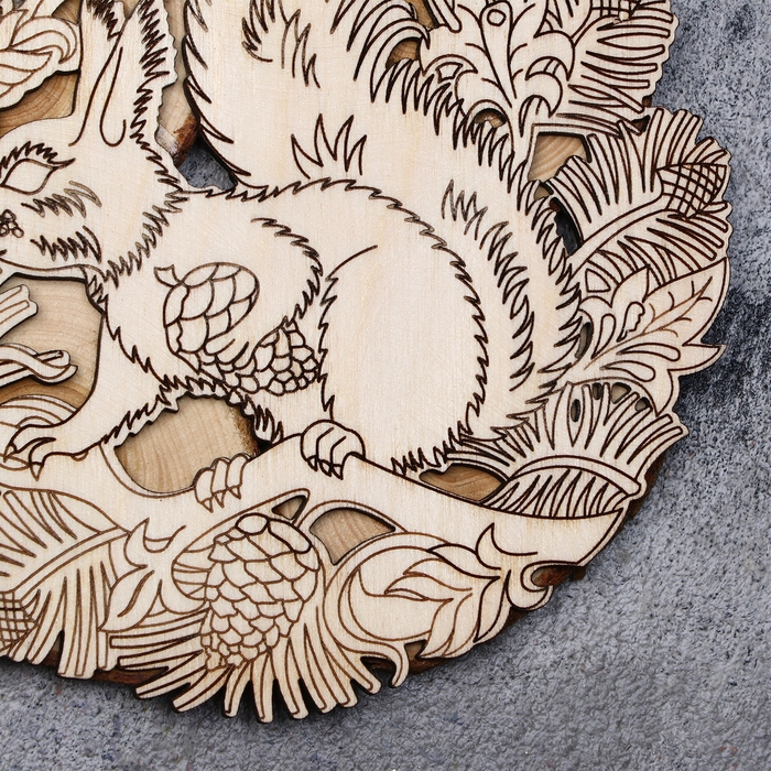 Подставка под горячее Подставка под горячее "Белочка", D = 15 cм,можжевельник