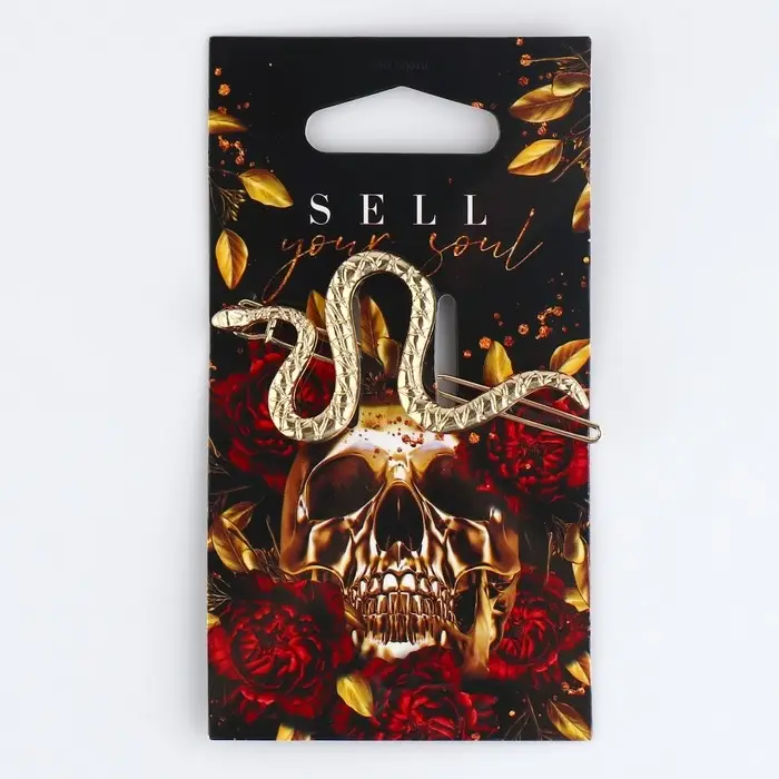 Заколка для волос «Sell your soul», 6,2 х 3,3 см