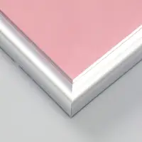 Фоторамка для фото 30х40 см "Oframe", пластик, серебряный, (пластиковый экран)