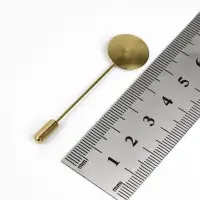 Основа для булавки, L=5.5 см, площадка 1.5 см, набор 5 шт, цвет золото