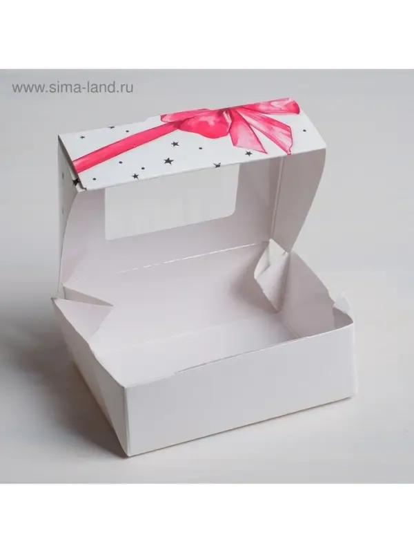 Кондитерская упаковка, коробка с ламинацией &laquo;Подарок&raquo;, 10&times;8&times;3.5 см