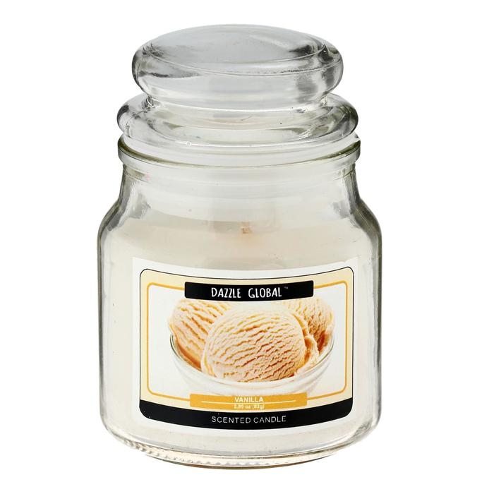 Свеча в банке "Ваниль" 82 гр 6х9х9 см