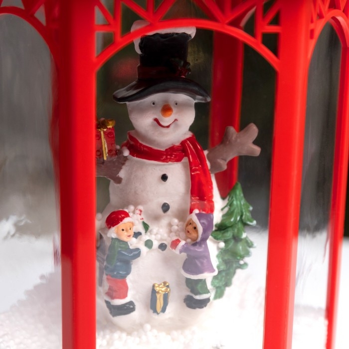 Светодиодная фигура «Фонарь со снеговиком» 20 × 27 × 20 см, пластик, батарейки ААх3 (не в комплекте), USB, свечение белое Светодиодная фигура «Фонарь со снеговиком» 20 × 27 × 20 см, пластик, батарейки ААх3 (не в комплекте), USB, свечение белое