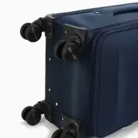 Чемодан на колёсах TEXTURA, с увеличением, кодовый замок, 36&times;25&times;58 см, 20", синий