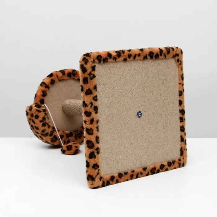 Когтеточка малая &laquo;Арена&raquo; с игрушкой, 40&times;40&times;55 см, джут, леопард