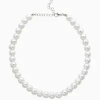 Чокеры из бусин &laquo;Сияние жемчуга&raquo;, 3 шт. бусины №14.10, 8, L=43 см, белый в серебре