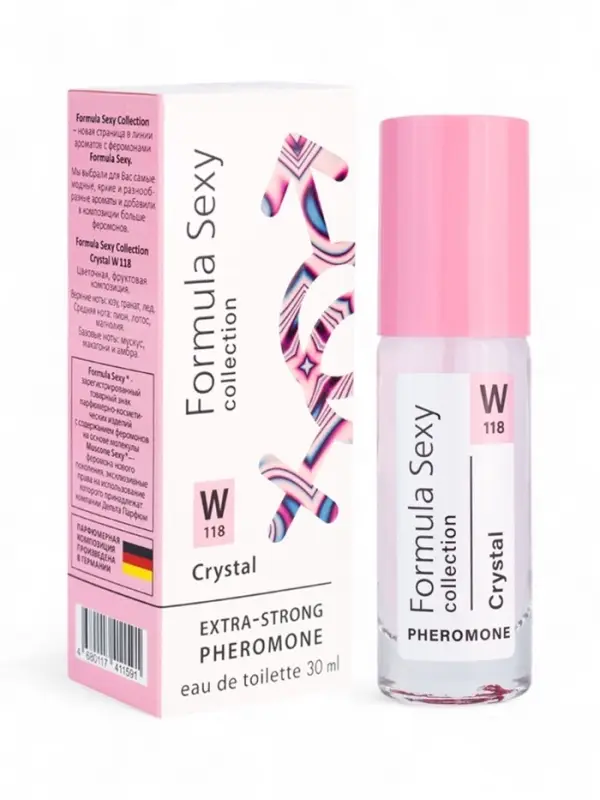 Туалетная вода женская с феромонами Formula Sexy collection Crystal W118, 30 мл Туалетная вода женская с феромонами Formula Sexy collection Crystal W118, 30 мл