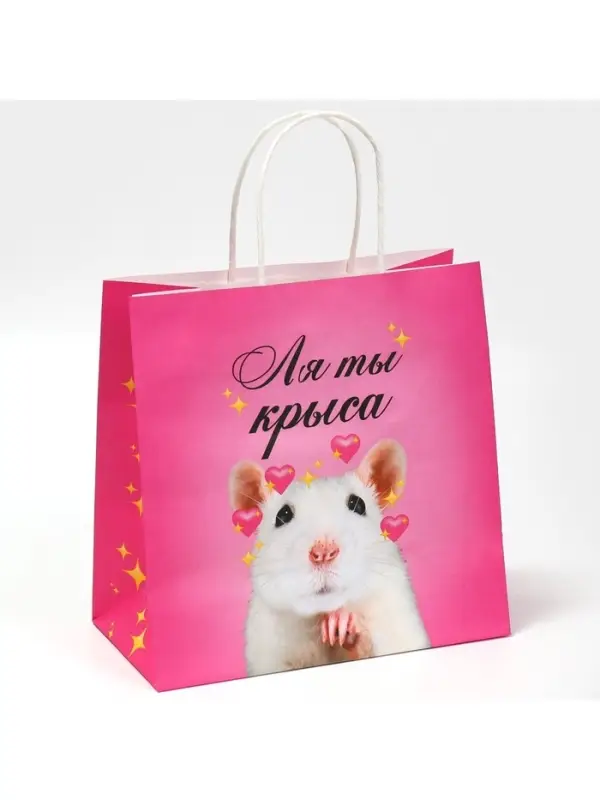 Пакет подарочный, упаковка, &laquo;Ля ты&raquo;, 22&times;22&times;11 см