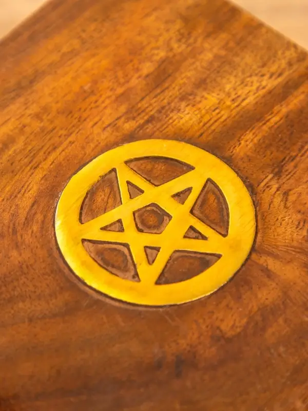 Шкатулка  Шкатулка "Пентакль" 10х10х6 см, дерево шишам