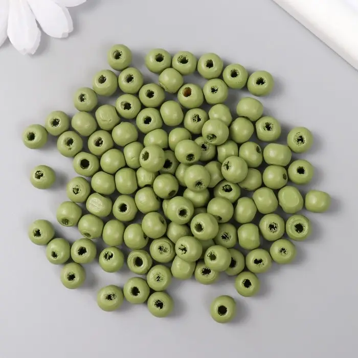 Бусины для творчества дерево Бусины для творчества дерево "Зелёное яблоко" d-0,8 см, набор 20 гр