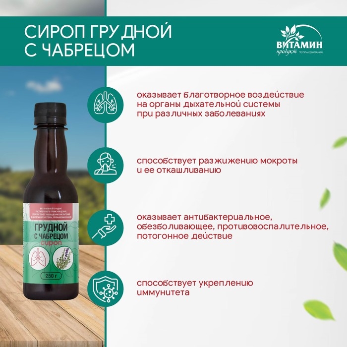 Сироп грудной с чабрецом, 250 г Сироп грудной с чабрецом, 250 г