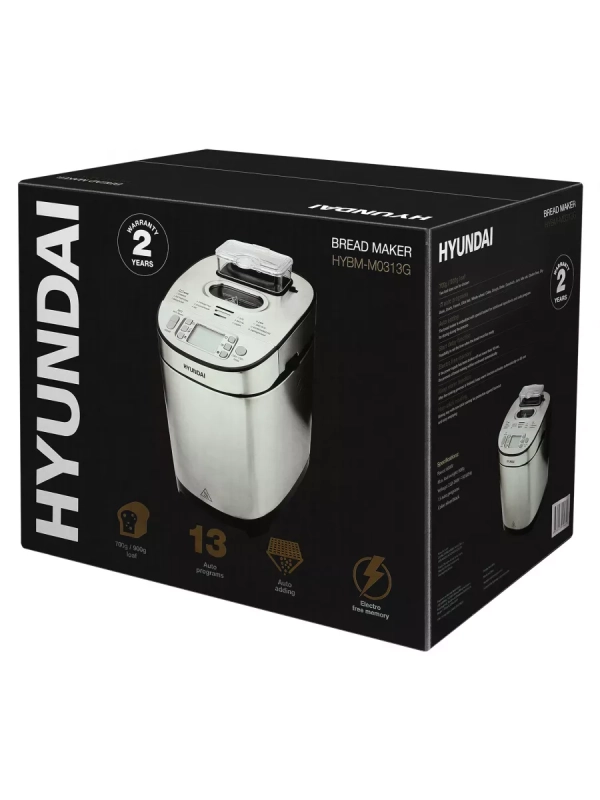 Хлебопечь HYBM-M0313G 600Вт серебристый Хлебопечь HYBM-M0313G 600Вт серебристый