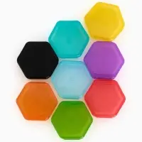 Органайзер для украшений, набор 8 шт. пластик бокс, 42&times;46 мм, цвет МИКС