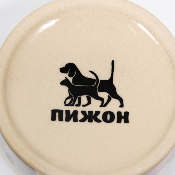 Миска керамическая Миска керамическая "Хомячок" 65мл, 6,3 х 4,5 см, бежевая с принтом