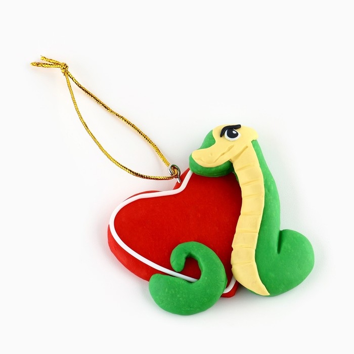 Ёлочная игрушка новогодняя «Змейка», на Новый год, 6,5 х 5,9 см Ёлочная игрушка новогодняя «Змейка», на Новый год, 6,5 х 5,9 см