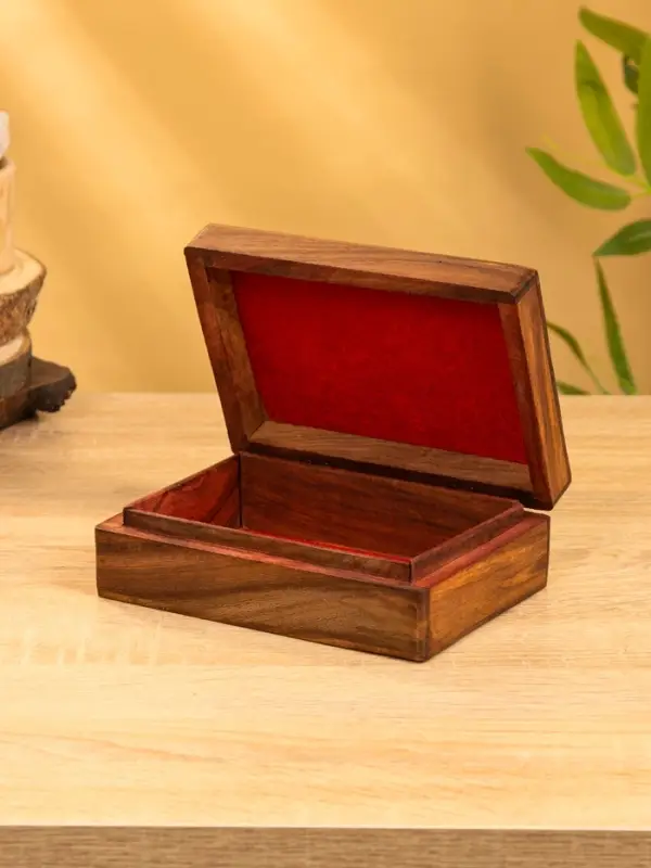 Шкатулка "День и ночь" 18х13х6 см, дерево шишам