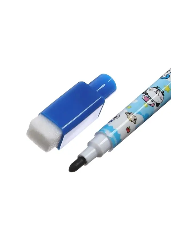 Доска магнитная двухсторонняя, под маркер и мел на подставках (мел, маркер, магниты), МИКС