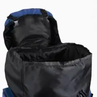 Рюкзак туристический, 90 литров, 6 наружных карманов, шнуровка, синий