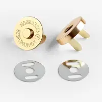 Кнопки магнитные, d=18 мм, 10 шт., цвет золотой