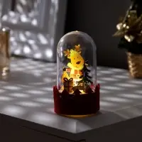 Светодиодная фигура под куполом &laquo;Оленёнок&raquo; 6&times;9.5&times;6 см, дерево, от батареек LR1130&times;3, свечение тёплое белое