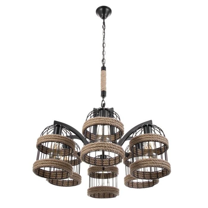 Люстра Люстра "Сенза" 6хЕ27 черный 74х39х20 см