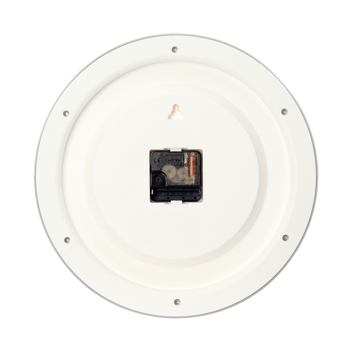 Часы настенные интерьерные, бесшумные, d-31 см, жемчужно-белые