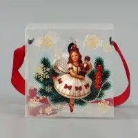 Коробка подарочная, складная из PVC &laquo;Роскошный Новый год&raquo;, 10&times;10&times;10 см