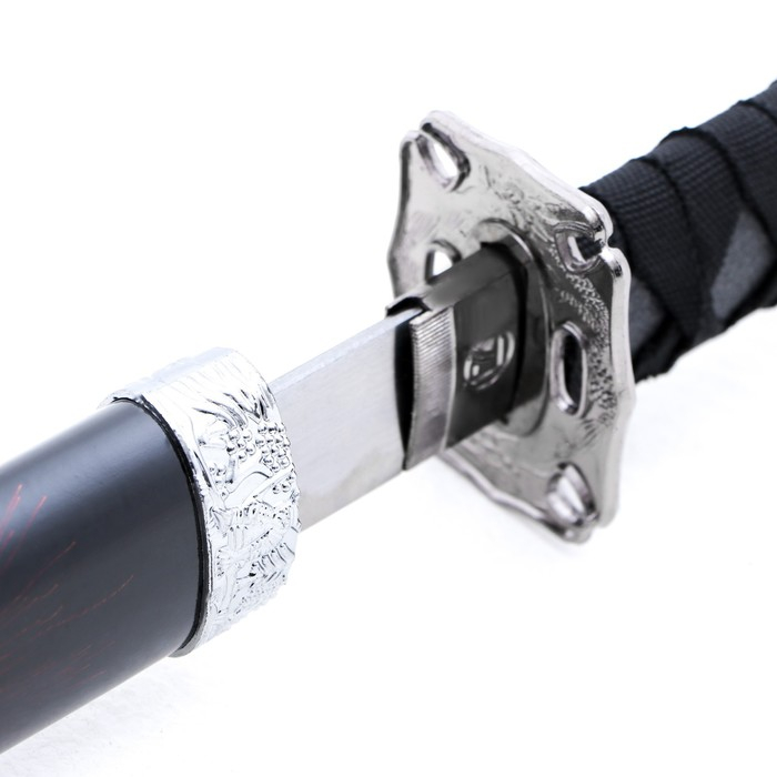 Сув. изделие катаны 3в1 на подставке, ножны дерево, черные с дымкой бордо глянец 51/77/100см Сув. изделие катаны 3в1 на подставке, ножны дерево, черные с дымкой бордо глянец 51/77/100см