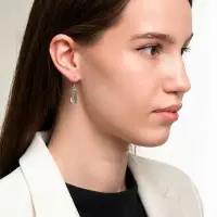 Серьги металл &laquo;Лезвие&raquo;, цвет серебро