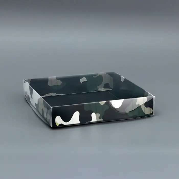 Коробка сборная с PVC крышкой, &laquo;23 Февраля&raquo;, 16&times;16&times;3 см