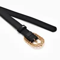 Ремень жен 04-01-01-01, Июнь2503, 2,5*0,3*110 см, без винта, пряж золото, 1 прокол, черный 1090312 Ремень жен 04-01-01-01, Июнь2503, 2,5*0,3*110 см, без винта, пряж золото, 1 прокол, черный 1090312