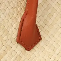 Сумка плетёная на застёжке из пандана, 41&times;16&times;50 см, бежево-коричневая