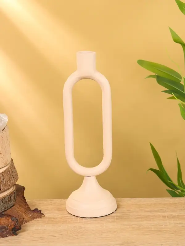 Подсвечник на 1 свечу  Подсвечник на 1 свечу "Бежевый" 8,5х,8,5х26 см