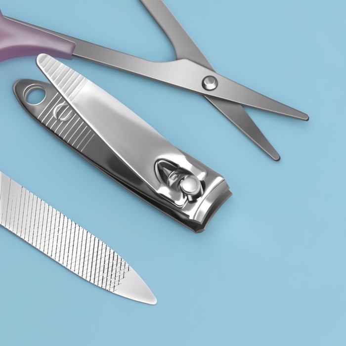 Набор маникюрный, 5 предметов, на блистере, цвет МИКС Набор маникюрный, 5 предметов, на блистере, цвет МИКС