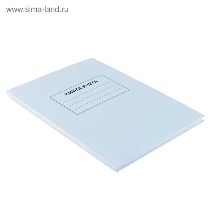 Книга учета А4, 96 листов, клетка, 200&times;290 мм, обложка картон 7Б, белый, блок офсетный