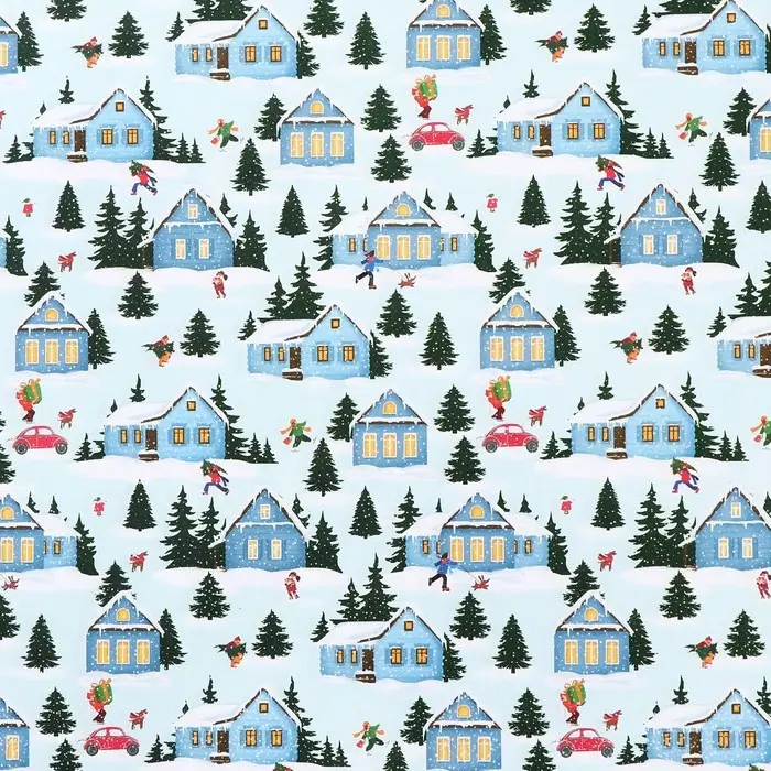 Бумага упаковочная крафтовая «Новогоднее утро», 50 х 70 см