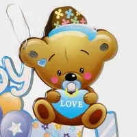 Украшение на гендер пати &laquo;Подвеска Baby Boy&raquo;, 28.5&times;26 см, голубое